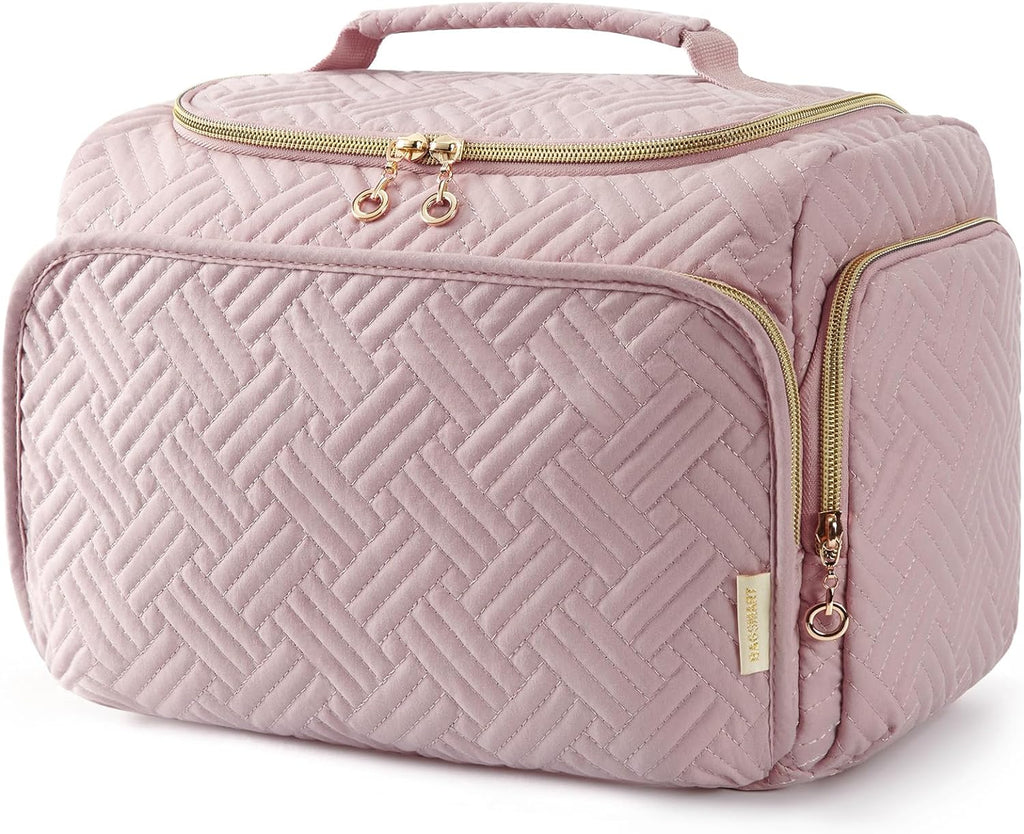 Travel Toiletry Bag for Women, Cosmetic Bag Makeup Bag Organizer with Handle, Travel Bag for Toiletries, Travel Accessories, Full Sized Container